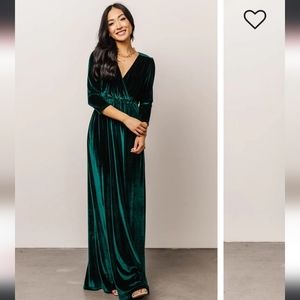 Baltic Born Emerald Velvet Maxi Dress